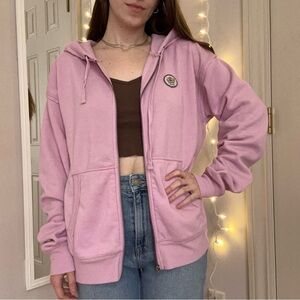 Pink Hurly Zip Up Hoodie